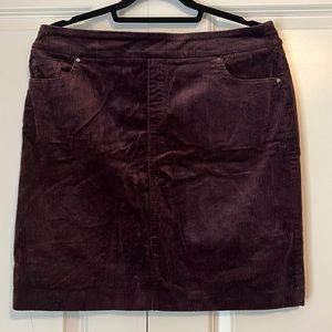 Corduroy 5 pocket pull on skirt